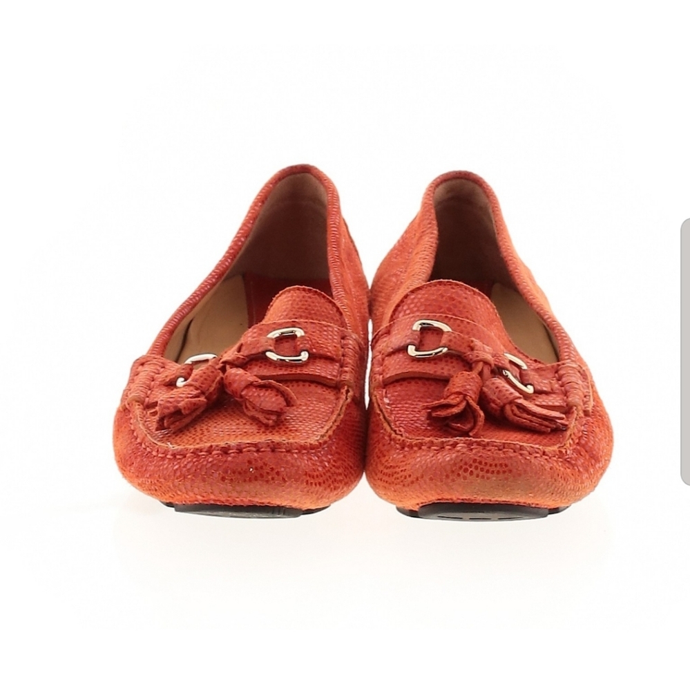 Vaneli Orange Leather Loafers Size 7.5